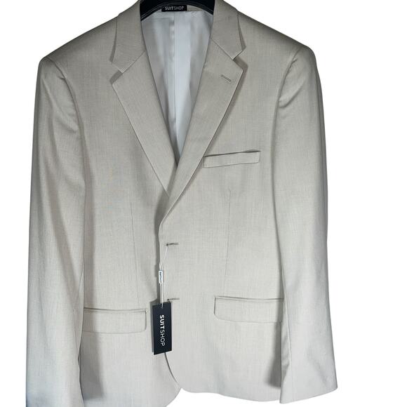 NEW Suitshop Men's Tan Suit Jacket Slim 42 Regular - Picture 1 of 10